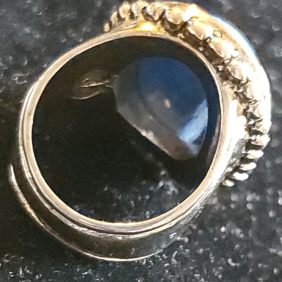 Premier Designs silvertone turquoise colored stone ring size 6 1/2 - Picture 5 of 9